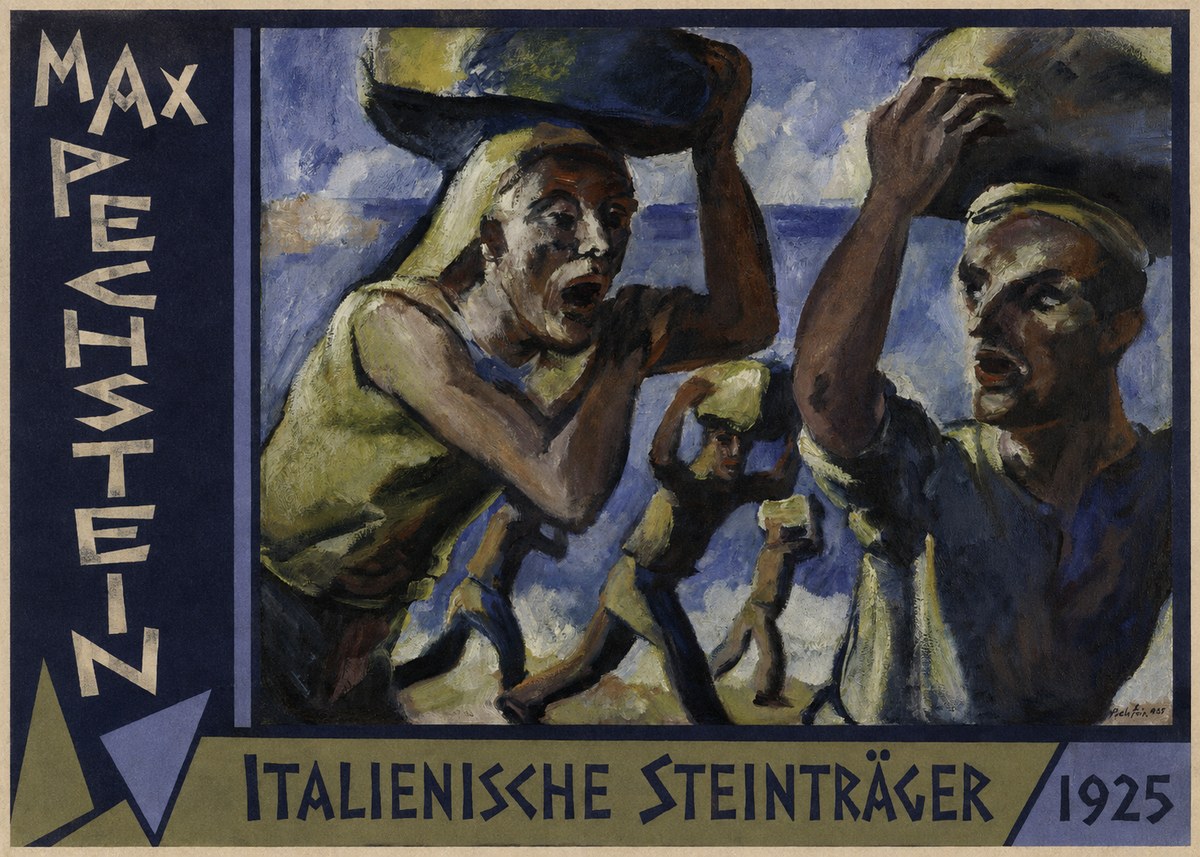 Max Pechstein Italienische Steinträger No2 - Póster