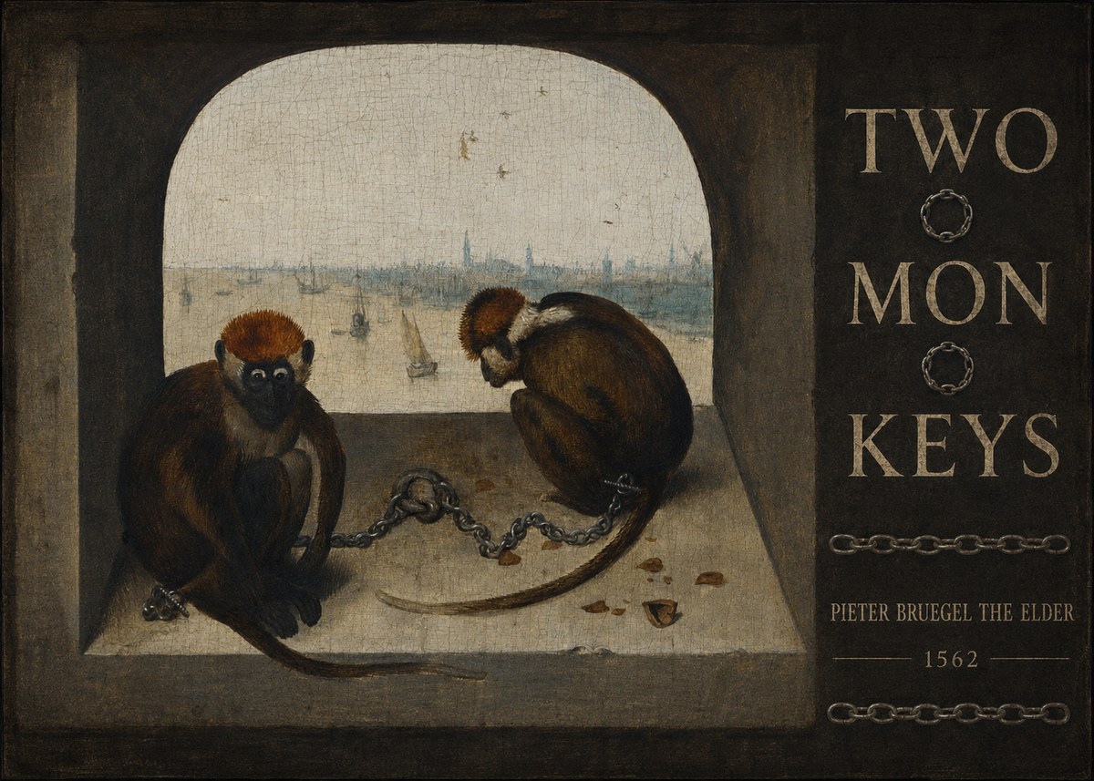 Pieter Bruegel Two Monkeys I No5 - Póster