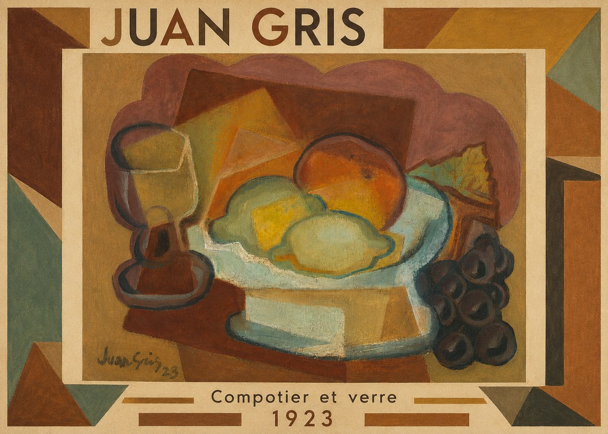 Juan Gris Compotier Et Verre No1 - Póster