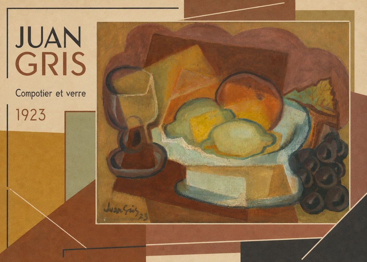 Juan Gris Compotier Et Verre No2 - Póster