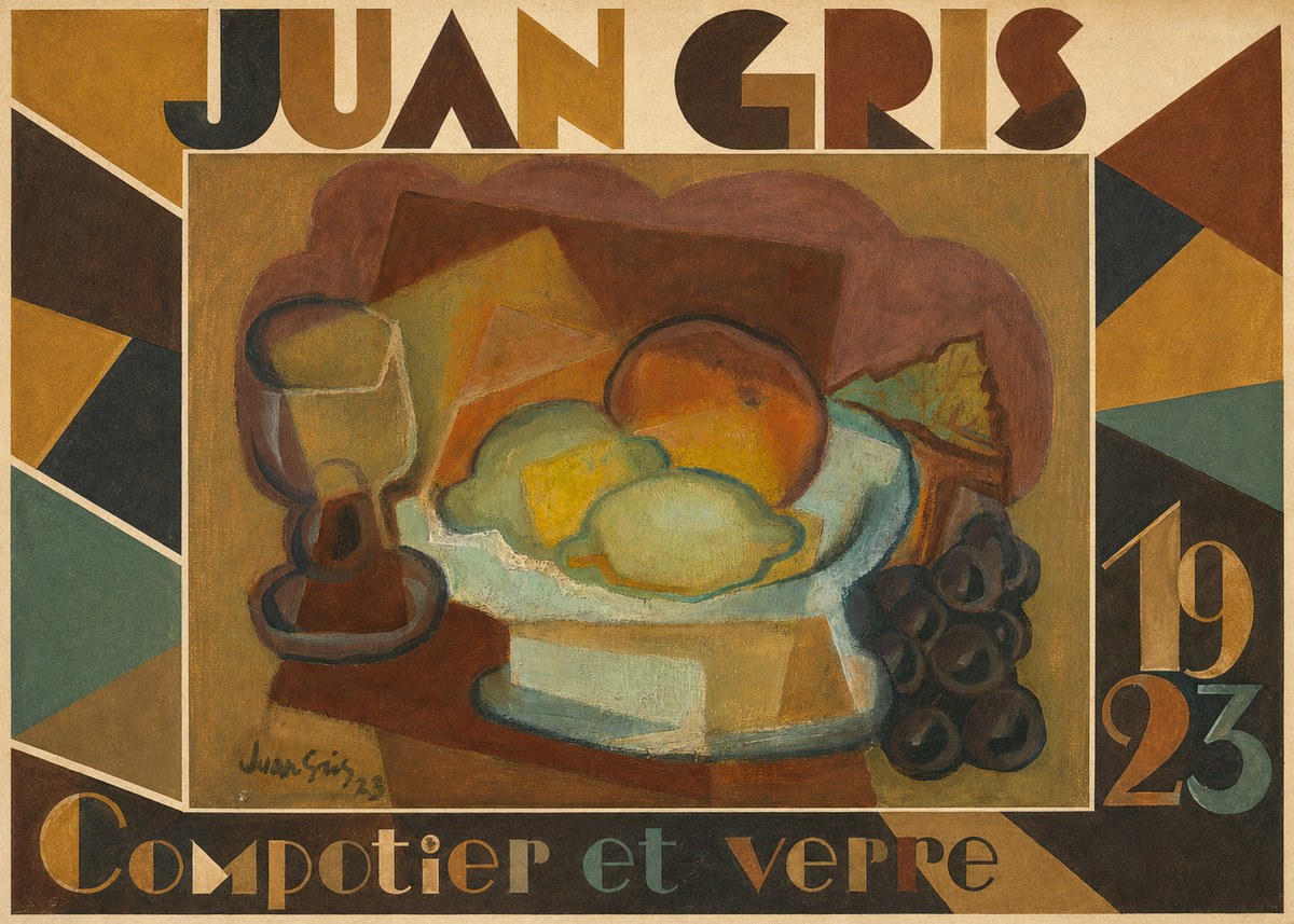 Juan Gris Compotier Et Verre No4 - Póster
