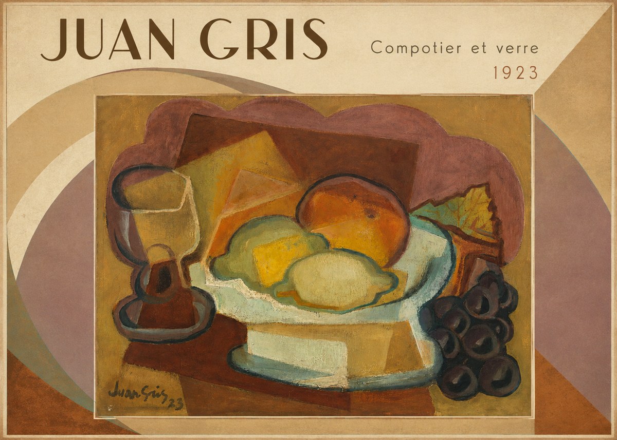 Juan Gris Compotier Et Verre No5 - Póster