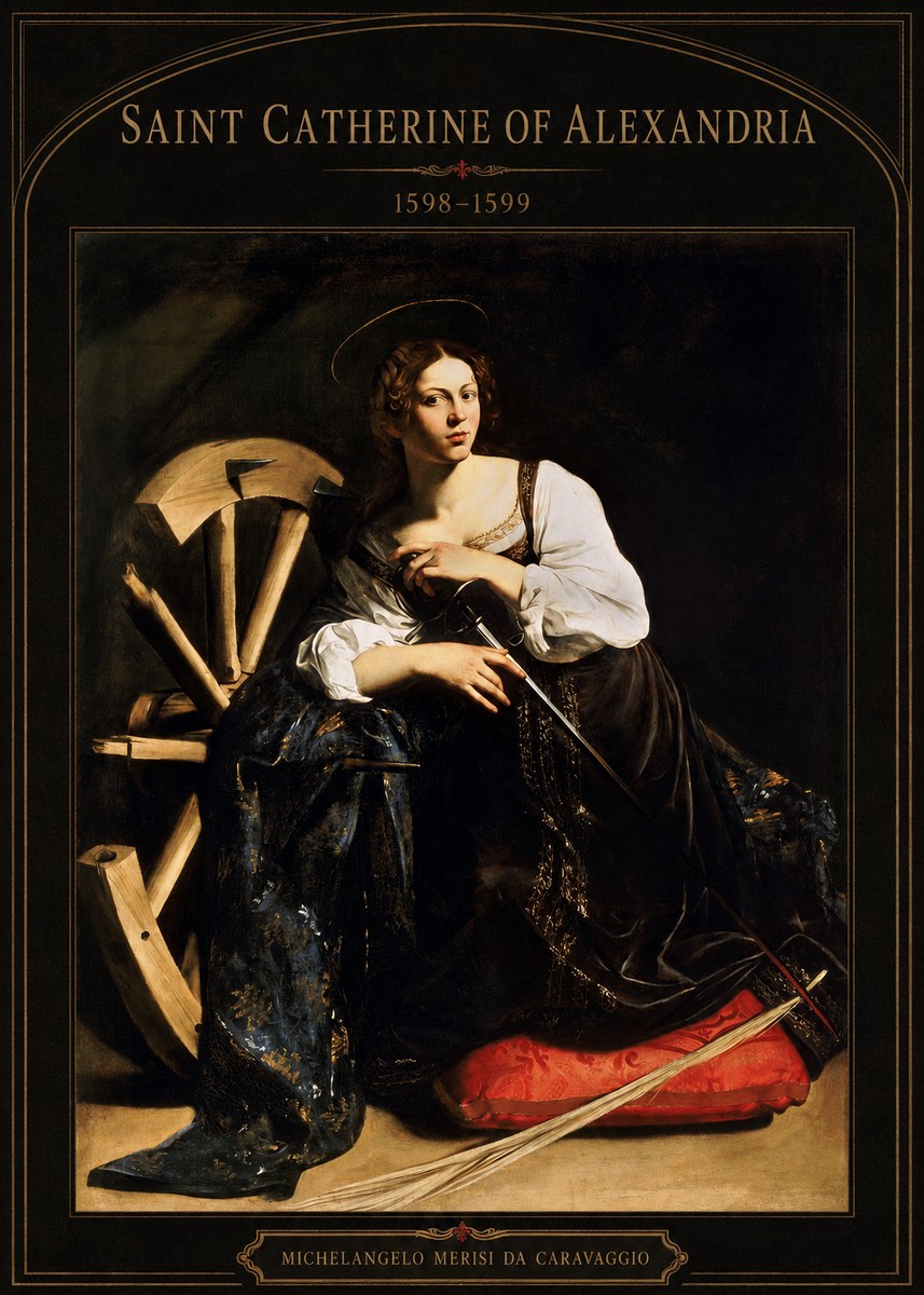 Michelangelo Merisi da Caravaggio Saint Catherine of Alexandria I No3 - Póster