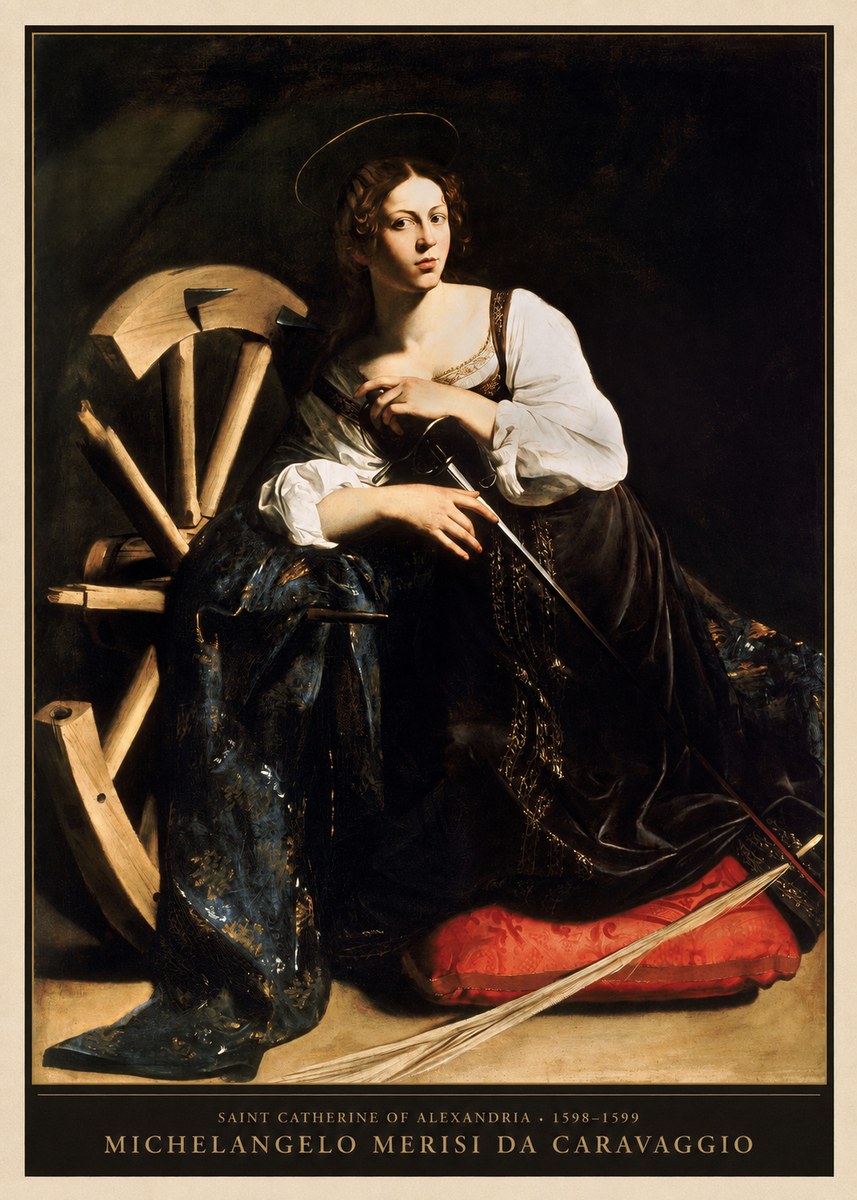 Michelangelo Merisi da Caravaggio Saint Catherine of Alexandria I No5 - Póster