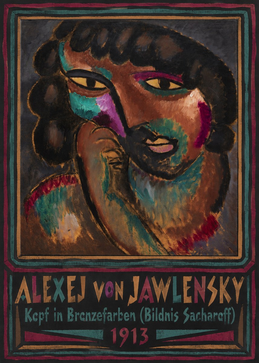 Alexej von Jawlensky Kopf in Bronzefarben (Bildnis Sacharoff) No3 - Póster