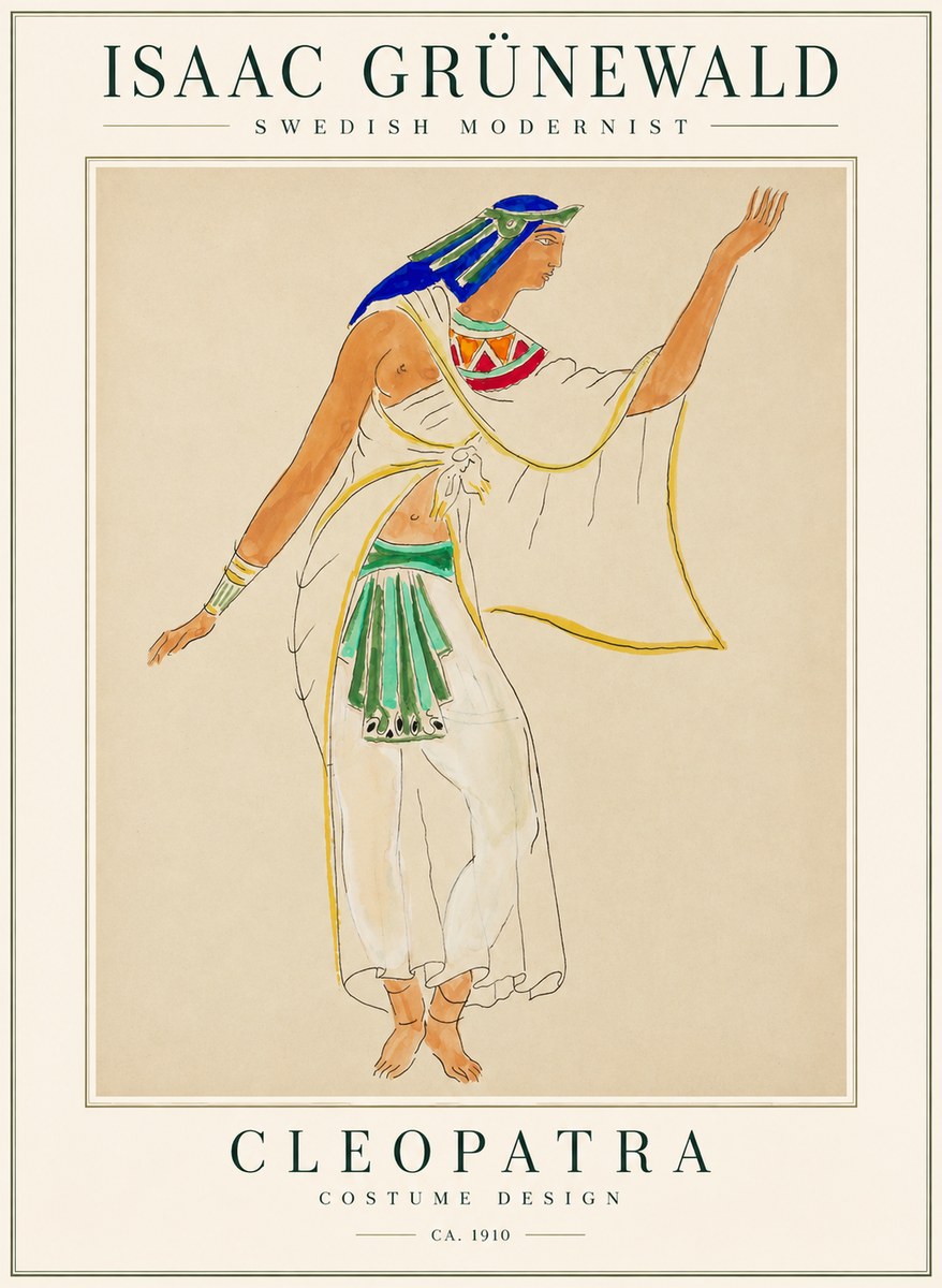 Isaac Grünewald Cleopatra - Costume Design No1 - Póster