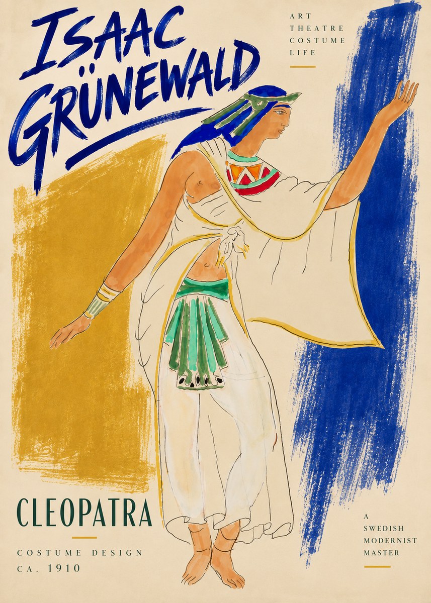 Isaac Grünewald Cleopatra - Costume Design No5 - Póster