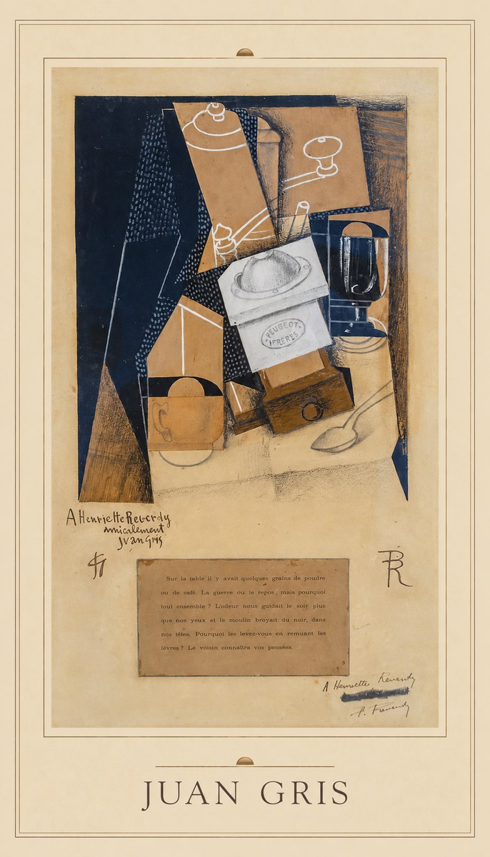 Juan Gris Still Life with Coffee Grinder I No3 - Póster