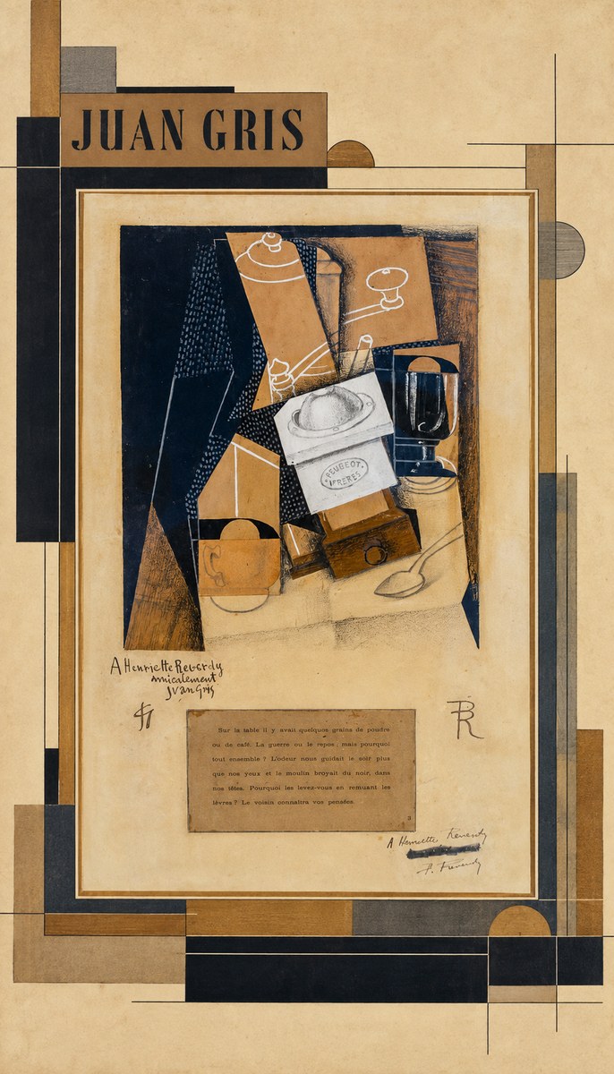 Juan Gris Still Life with Coffee Grinder I No5 - Póster
