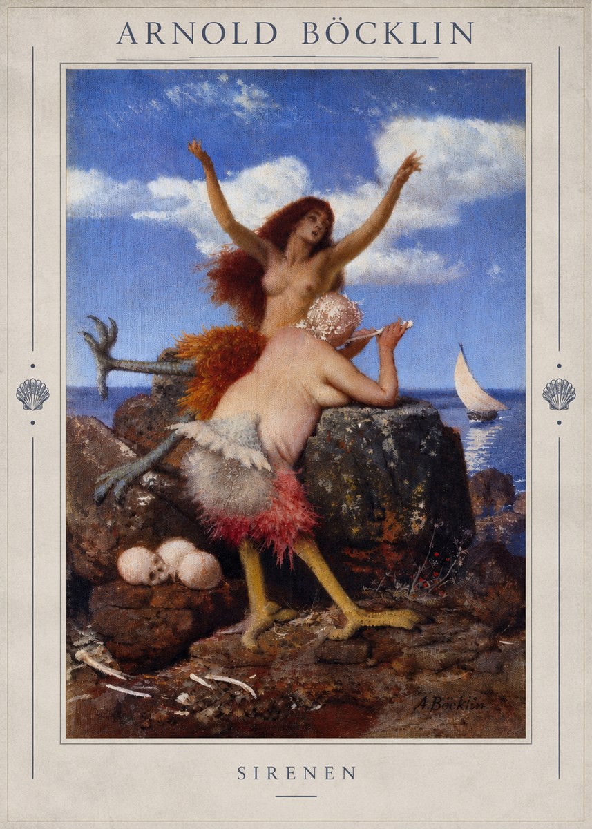 Arnold Böcklin Sirenen No4 - Póster