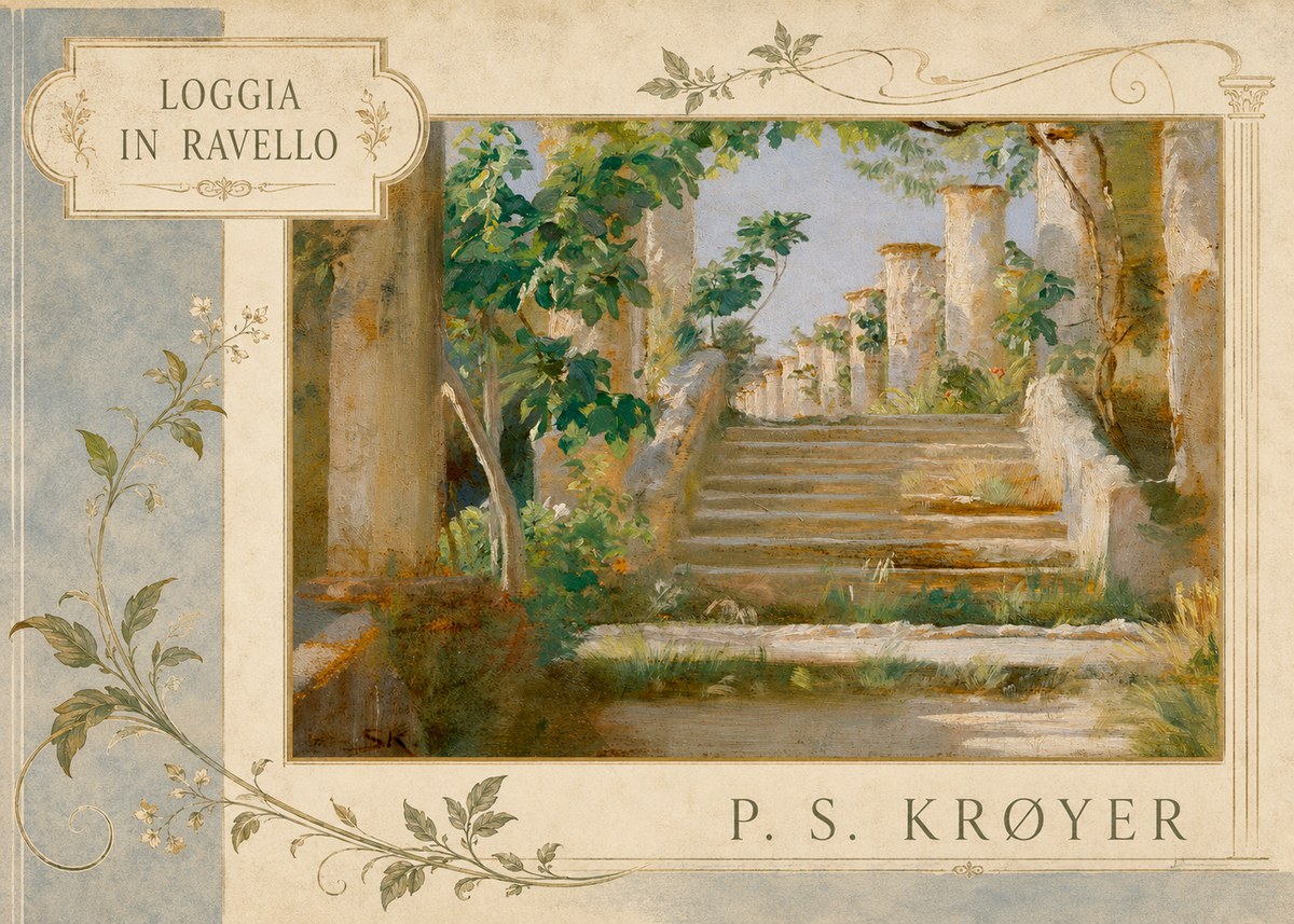 P.S. Krøyer Loggia in Ravello No4 - Póster