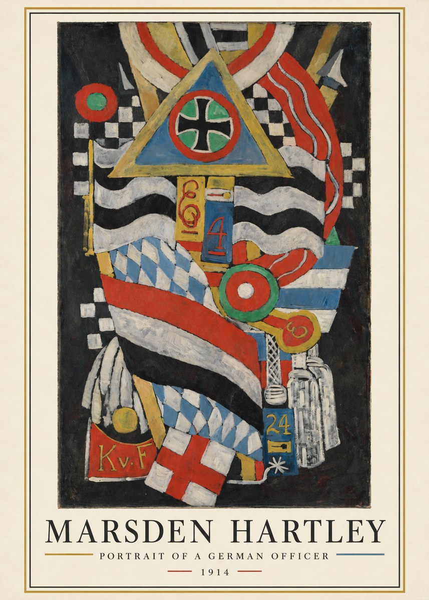 Marsden Hartley Portrait of a German Officer I No3 - Póster