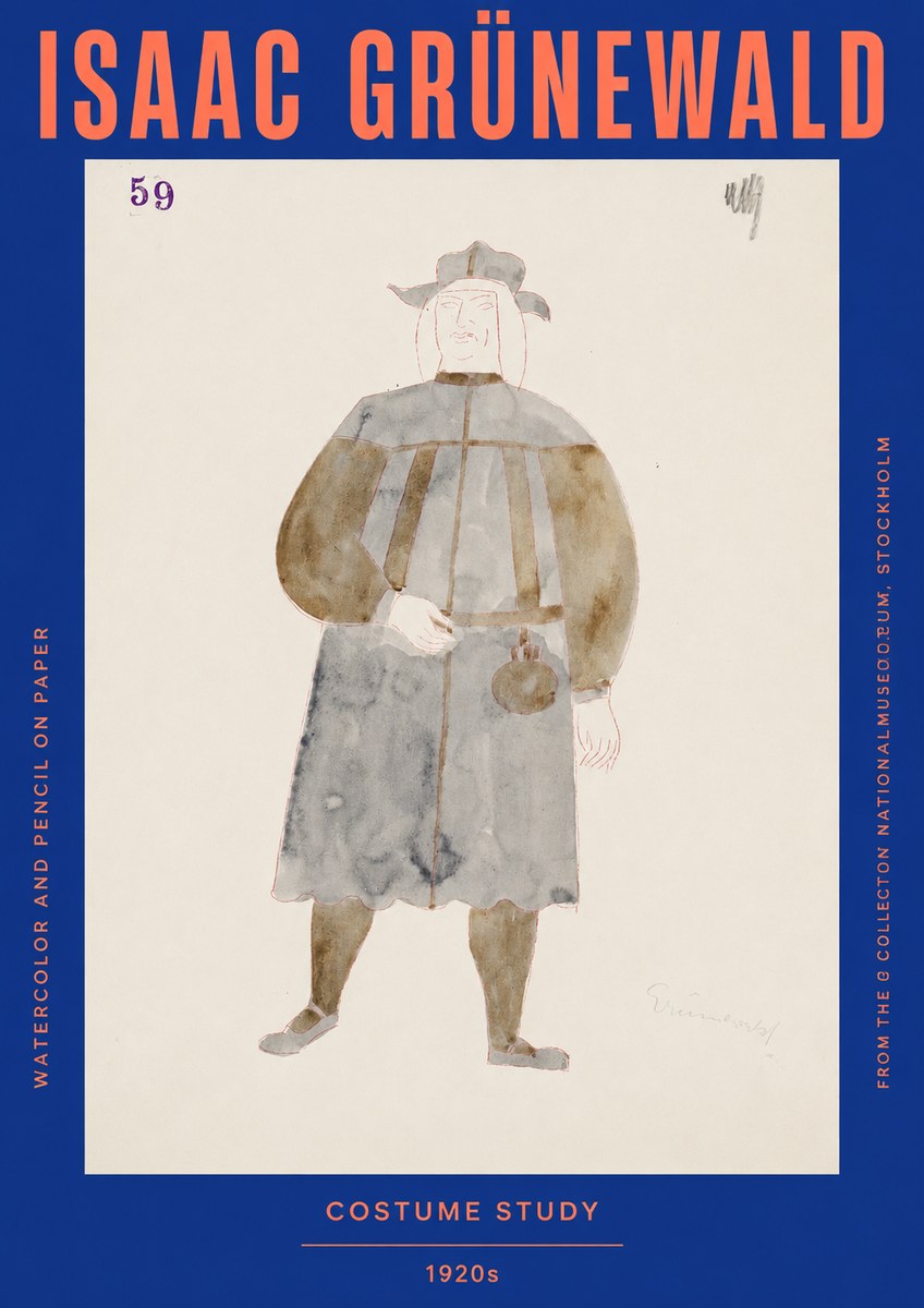 Isaac Grünewald Costume Study I No2 - Póster