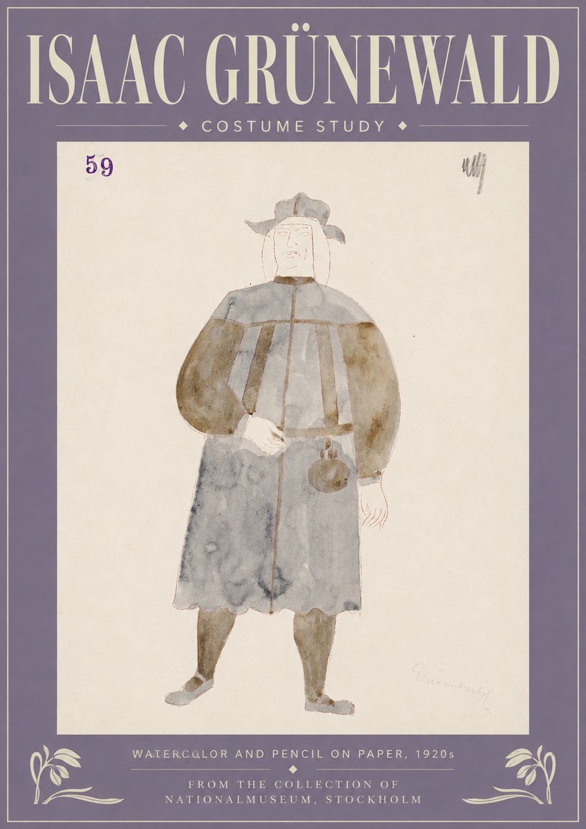 Isaac Grünewald Costume Study I No5 - Póster