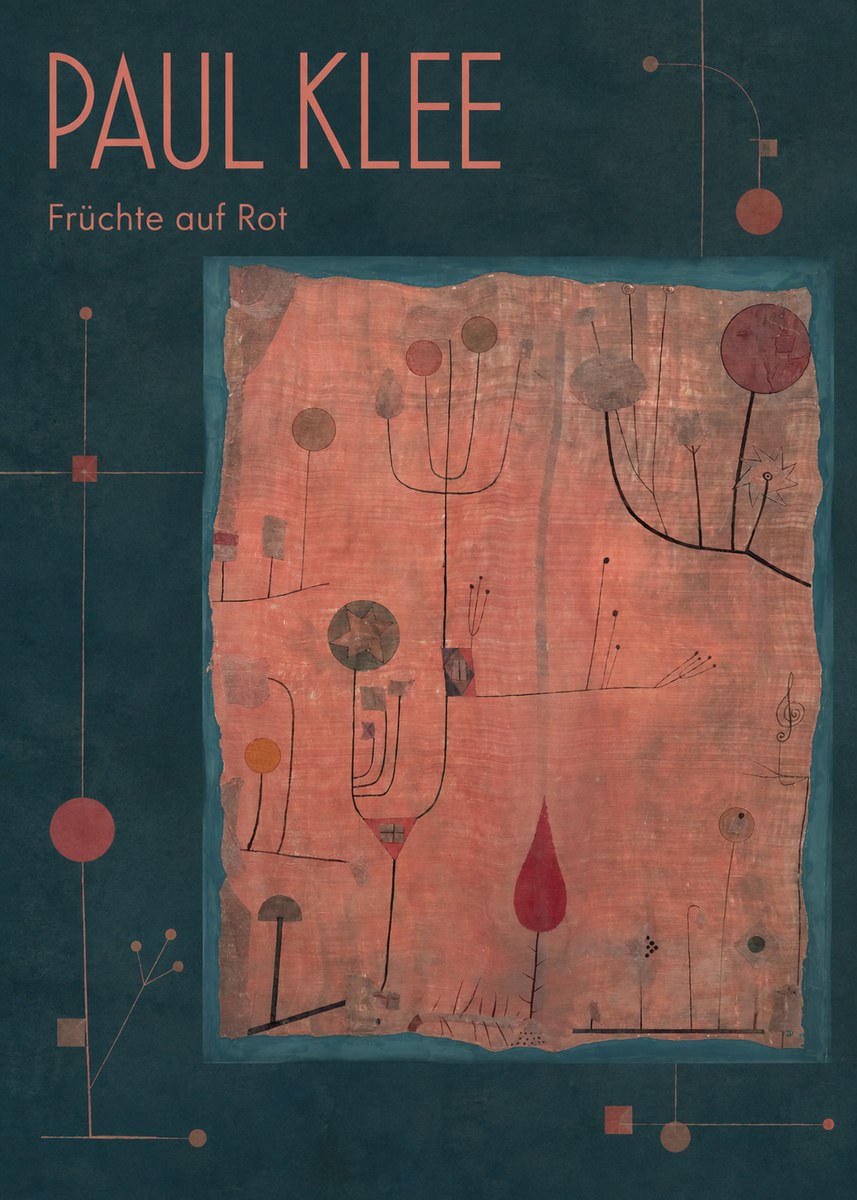 Paul Klee Früchte Auf Rot No2 - Póster