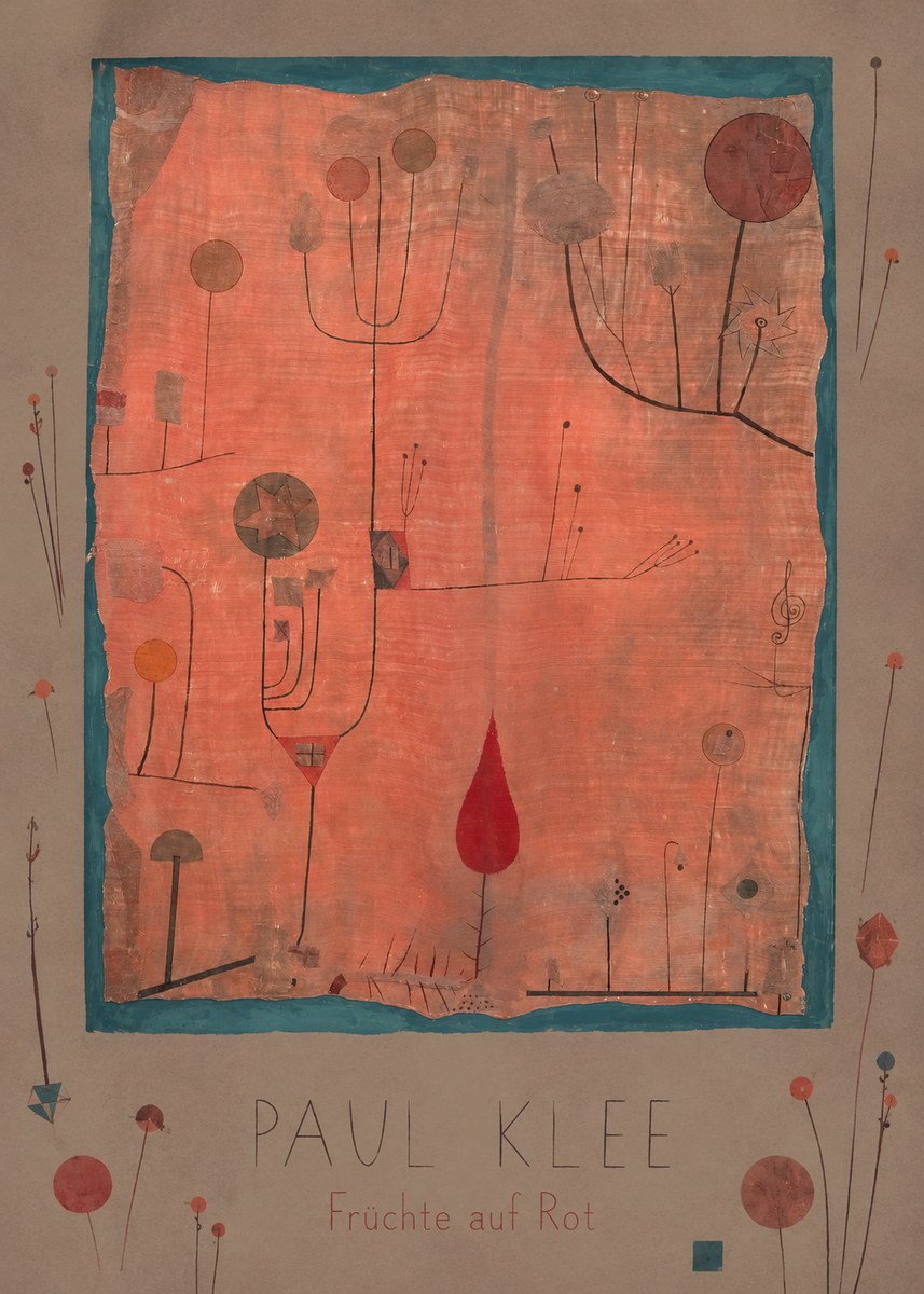 Paul Klee Früchte Auf Rot No3 - Póster