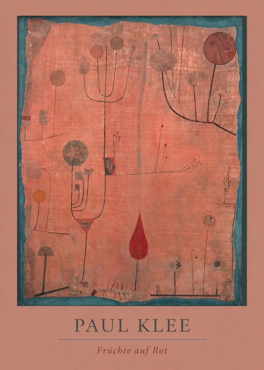 Paul Klee Früchte Auf Rot No4 - Póster