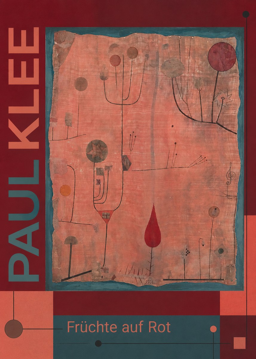 Paul Klee Früchte Auf Rot No6 - Póster