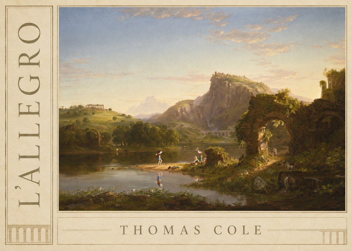 Thomas Cole L'allegro No2 - Póster