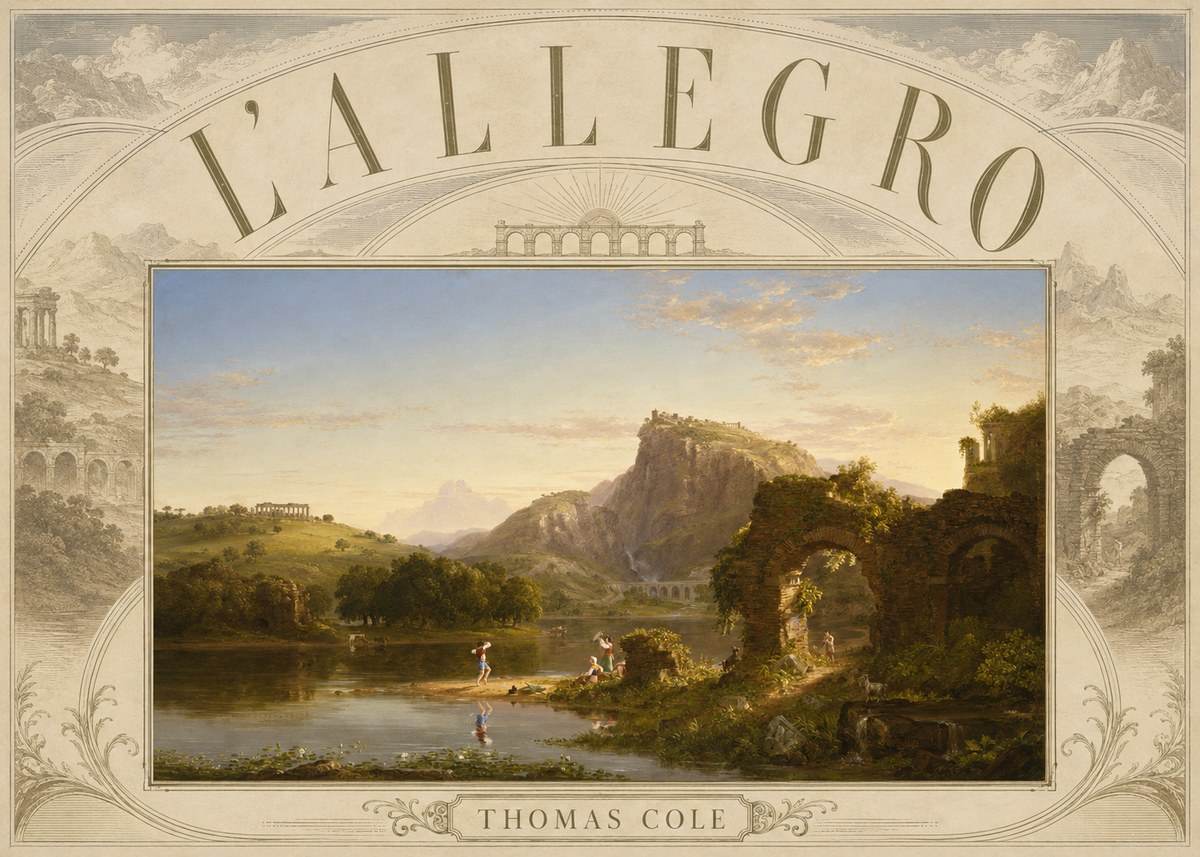 Thomas Cole L'allegro No6 - Póster