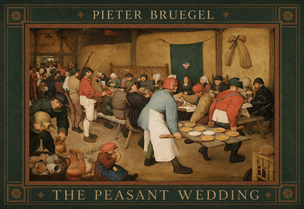 Pieter Bruegel The Peasant Wedding I No5 - Póster