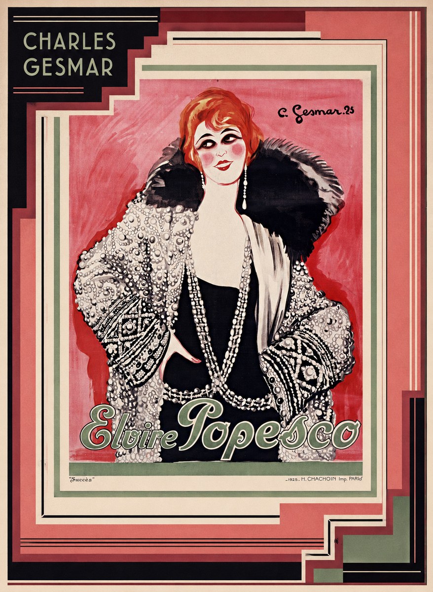 Charles Gesmar Elvire Popesco I No3 - Póster
