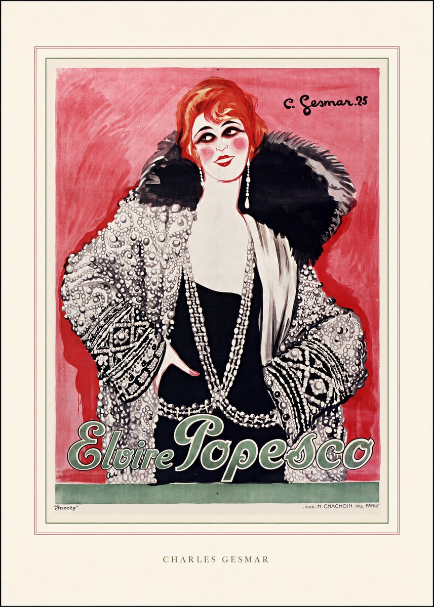 Charles Gesmar Elvire Popesco I No4 - Póster