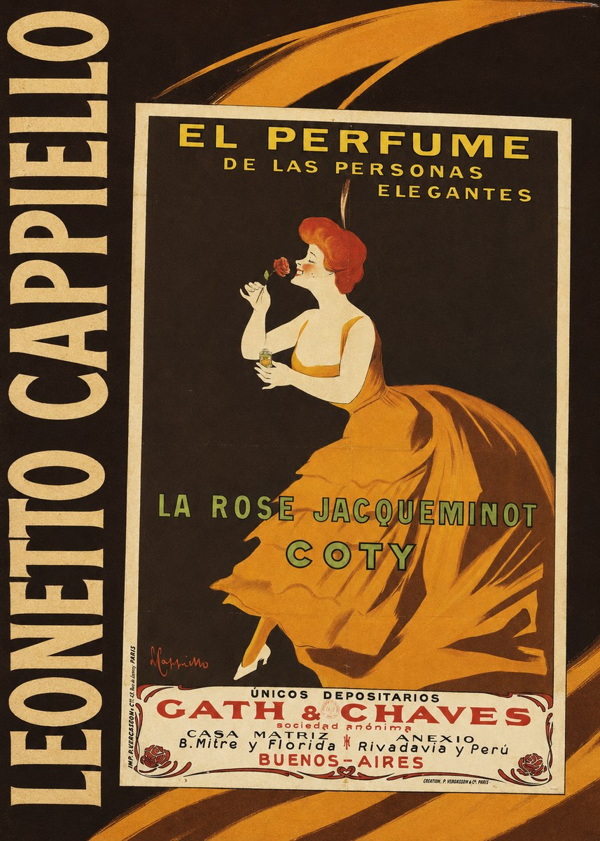Leonetto Cappiello La Rose Jacqueminot Coty No4 - Póster