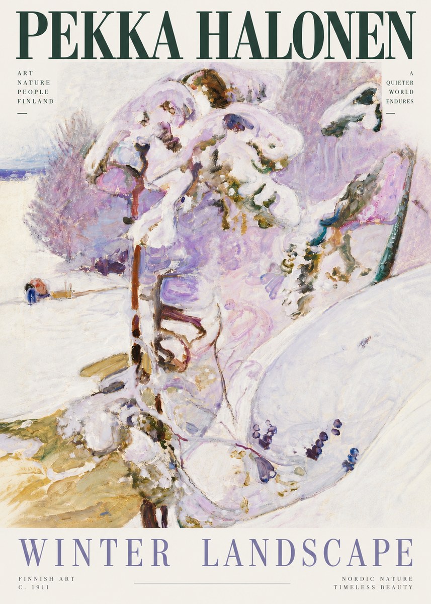 Pekka Halonen Winter Landscape No4 - Póster