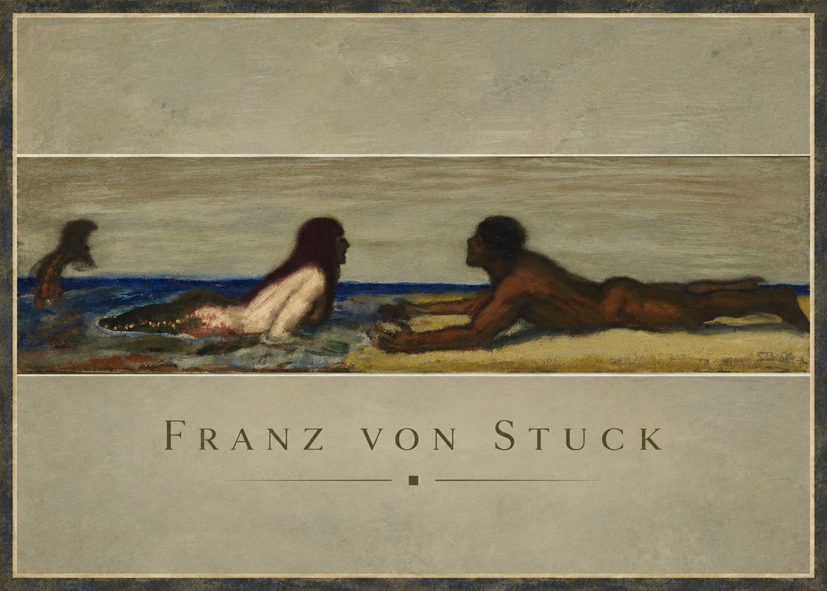 Franz von Stuck Mermaids No2 - Póster
