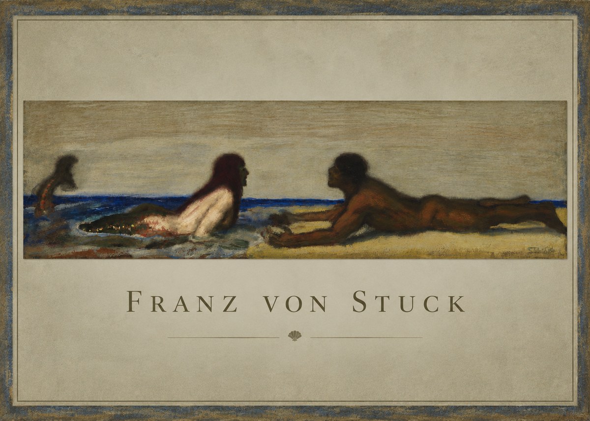 Franz von Stuck Mermaids No3 - Póster