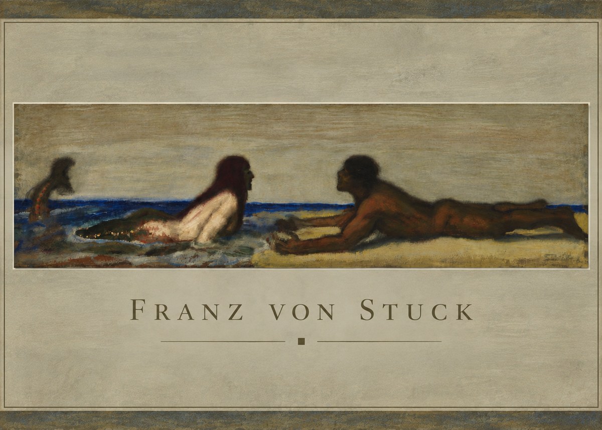 Franz von Stuck Mermaids No4 - Póster