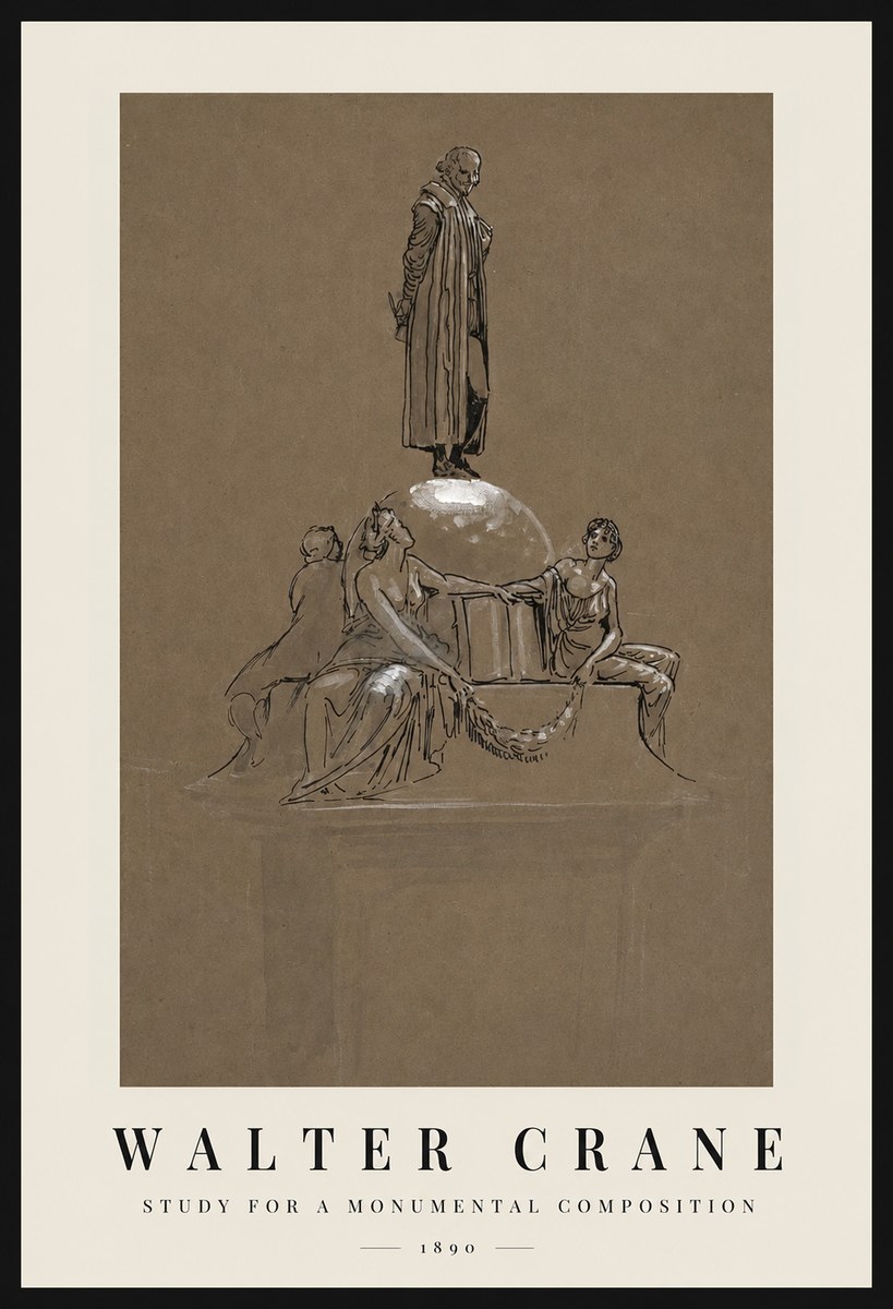 Walter Crane Study for a Monumental Composition No1 - Póster