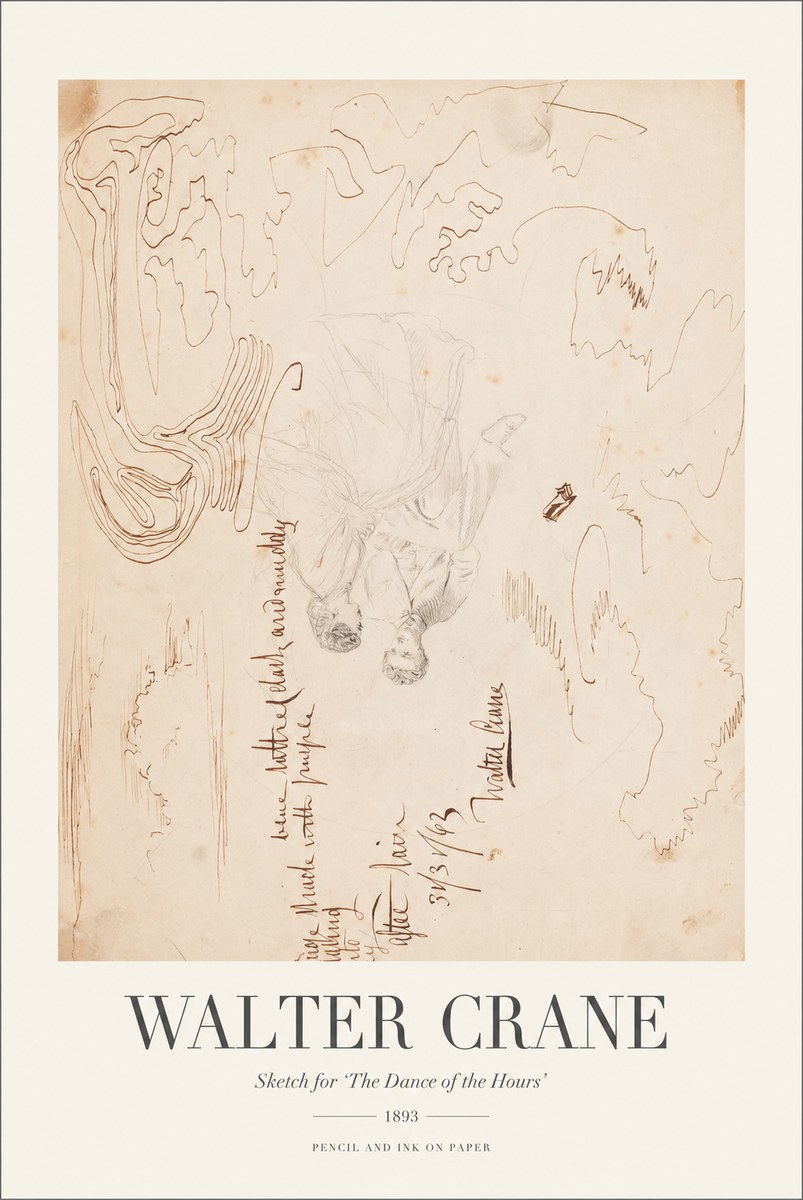 Walter Crane Sketch for 'the Dance of the Hours' No1 - Póster