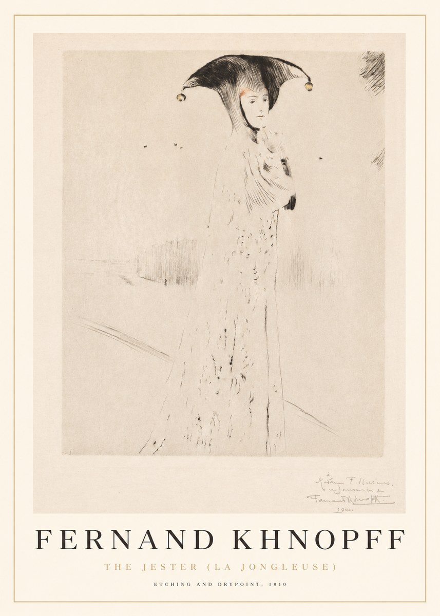 Fernand Khnopff The Jester (La Jongleuse) No1 - Póster
