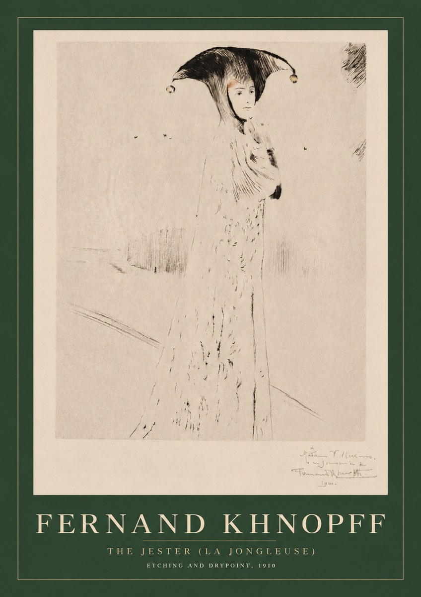 Fernand Khnopff The Jester (La Jongleuse) No3 - Póster