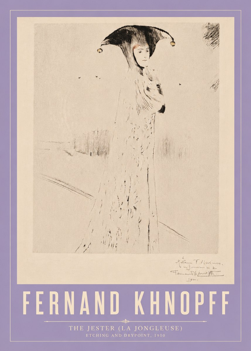Fernand Khnopff The Jester (La Jongleuse) No4 - Póster
