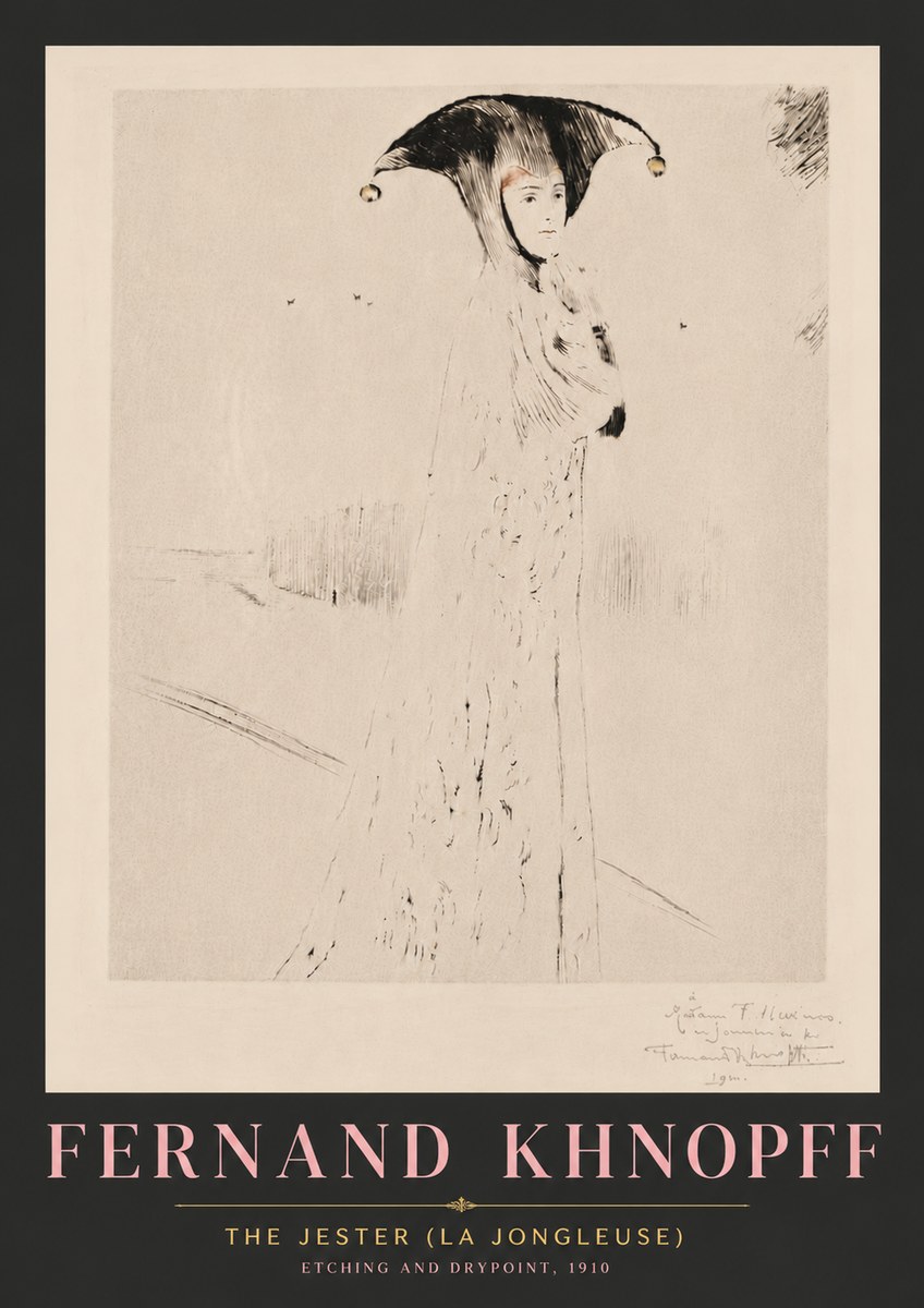 Fernand Khnopff The Jester (La Jongleuse) No6 - Póster