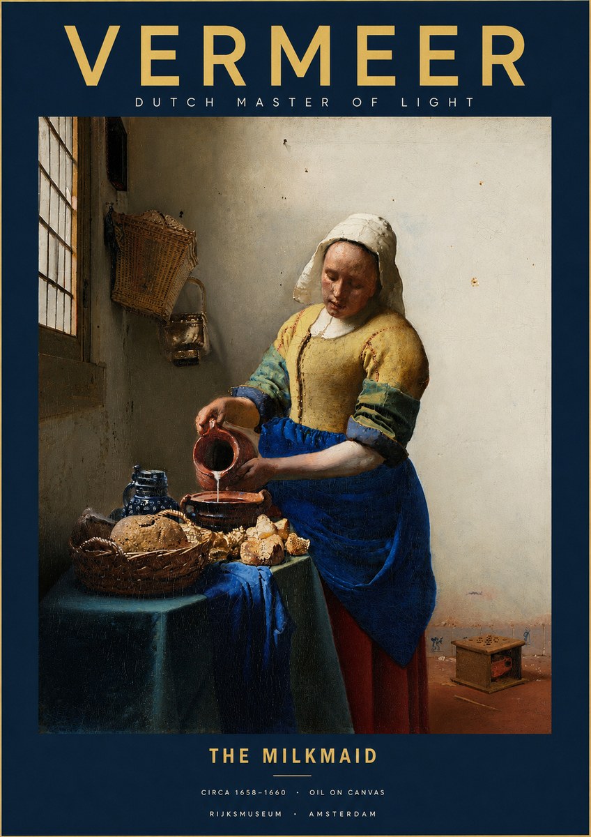 Vermeer The Milkmaid No2 - Póster