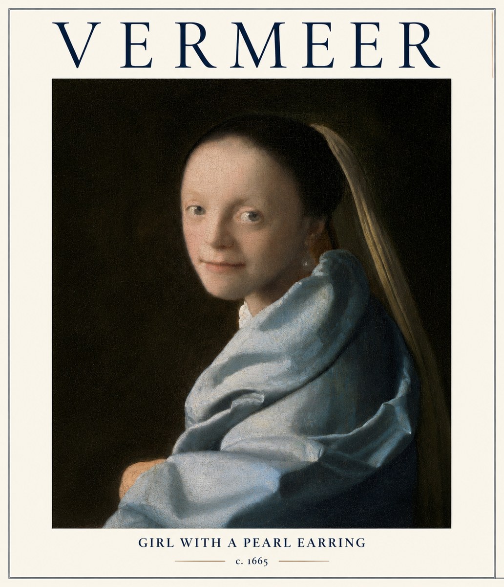 Vermeer Girl with a Pearl Earring I No1 - Póster