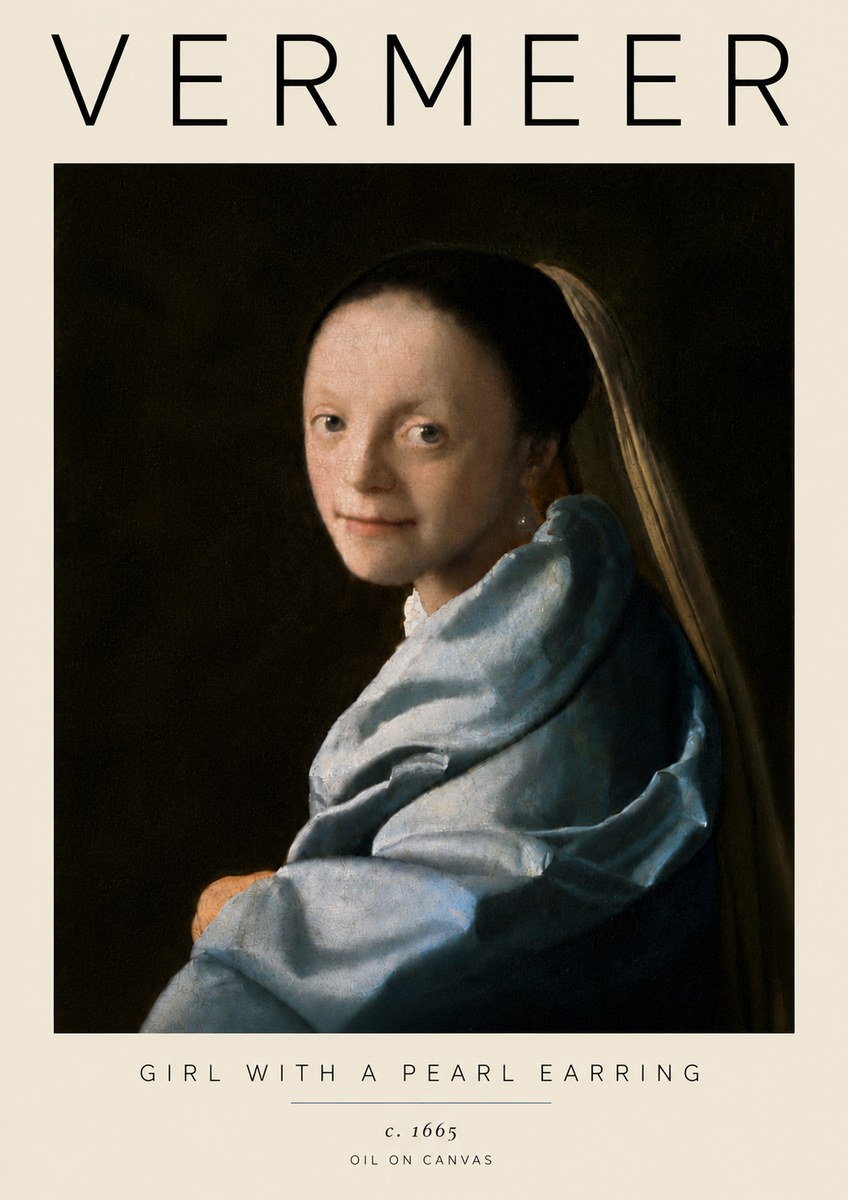 Vermeer Girl with a Pearl Earring I No6 - Póster
