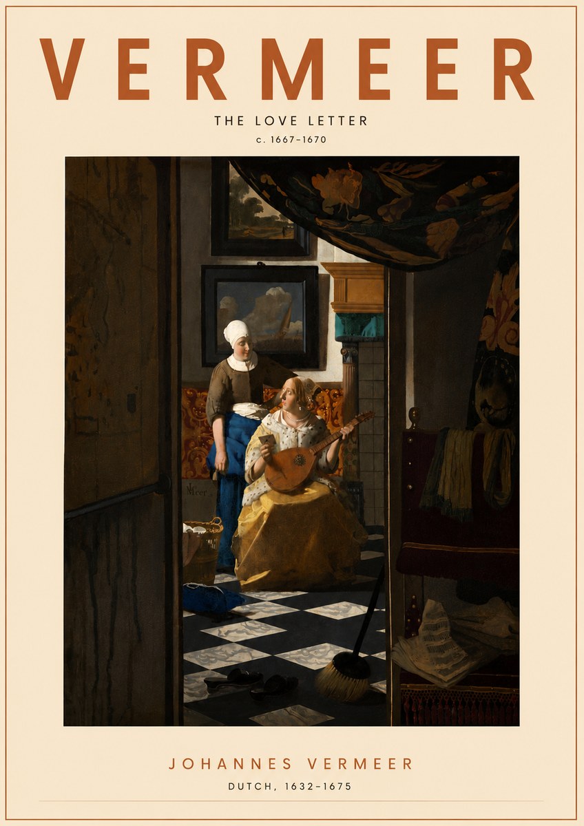 Vermeer The Love Letter No4 - Póster