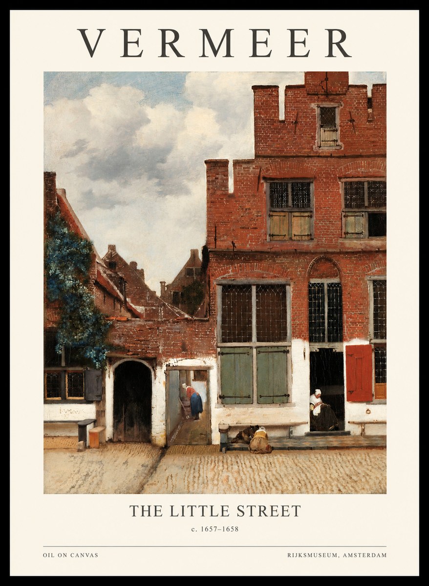 Vermeer The Little Street No1 - Póster