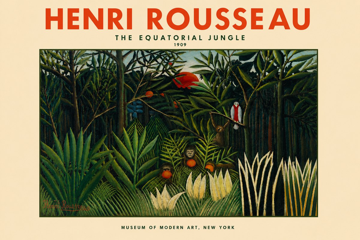 Rousseau The Equatorial Jungle I No4 - Póster
