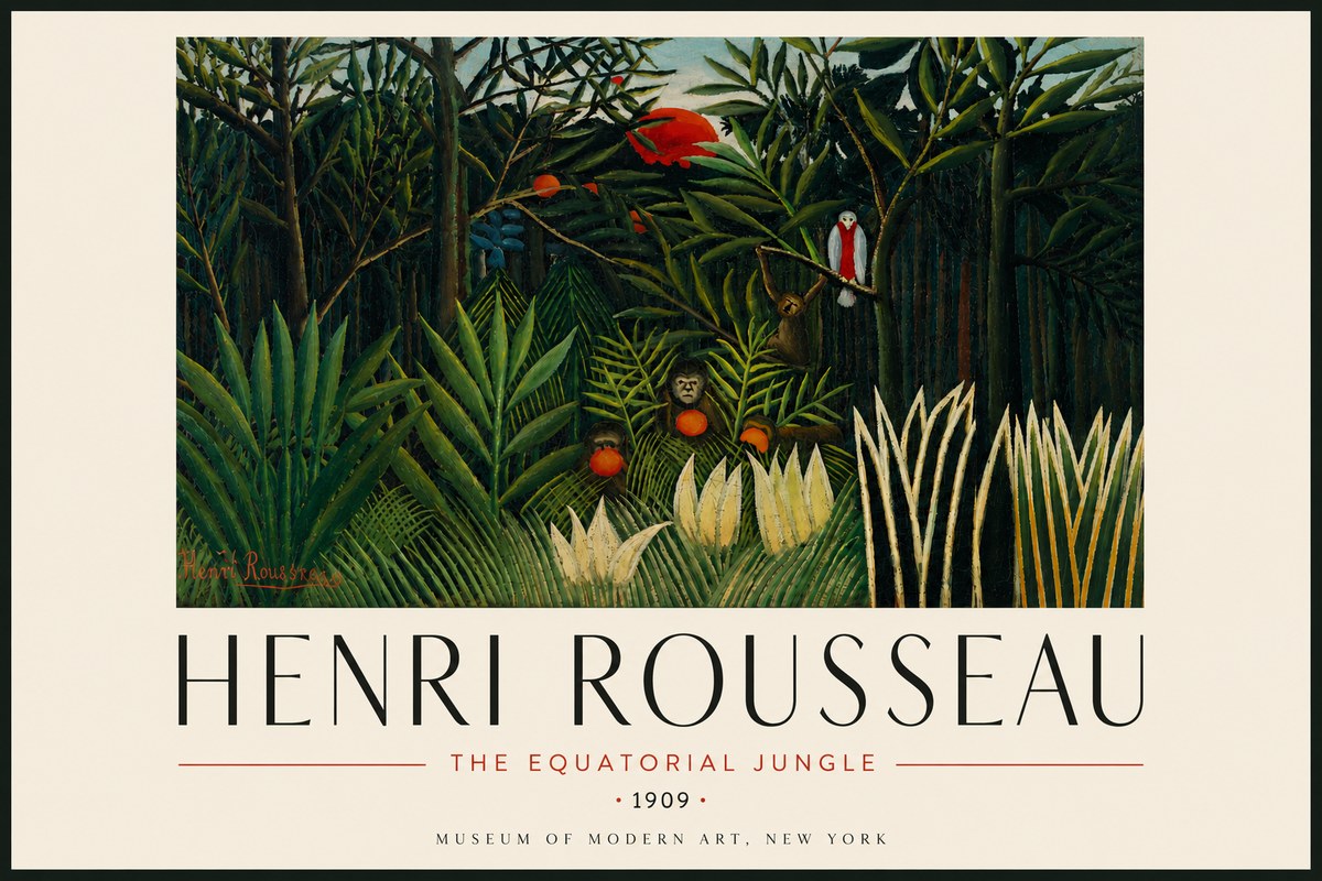 Rousseau The Equatorial Jungle I No5 - Póster