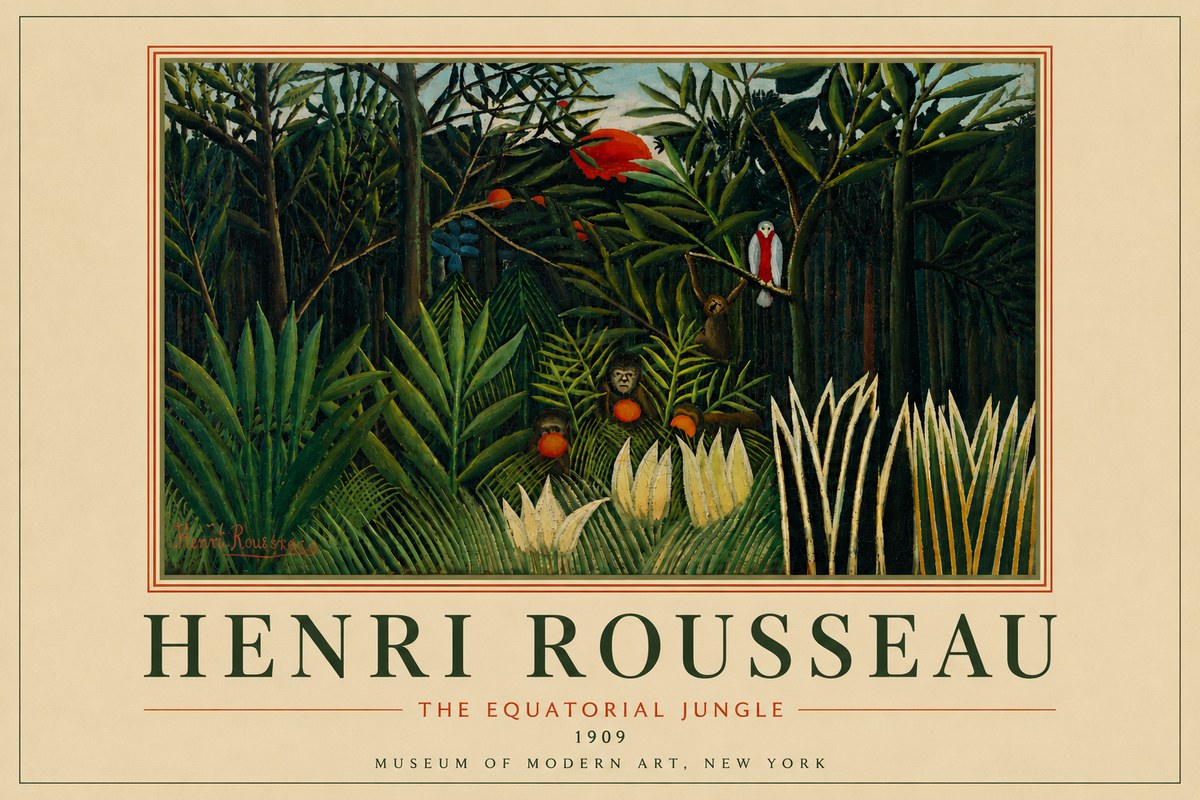 Rousseau The Equatorial Jungle I No6 - Póster