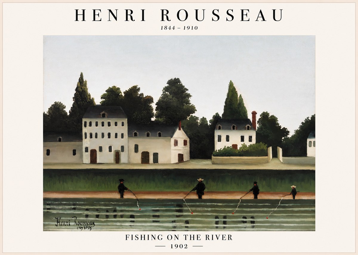 Rousseau Fishing on the River No1 - Póster