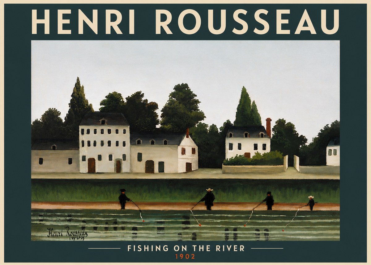 Rousseau Fishing on the River No5 - Póster