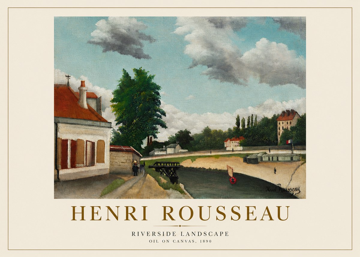 Rousseau Riverside Landscape No5 - Póster