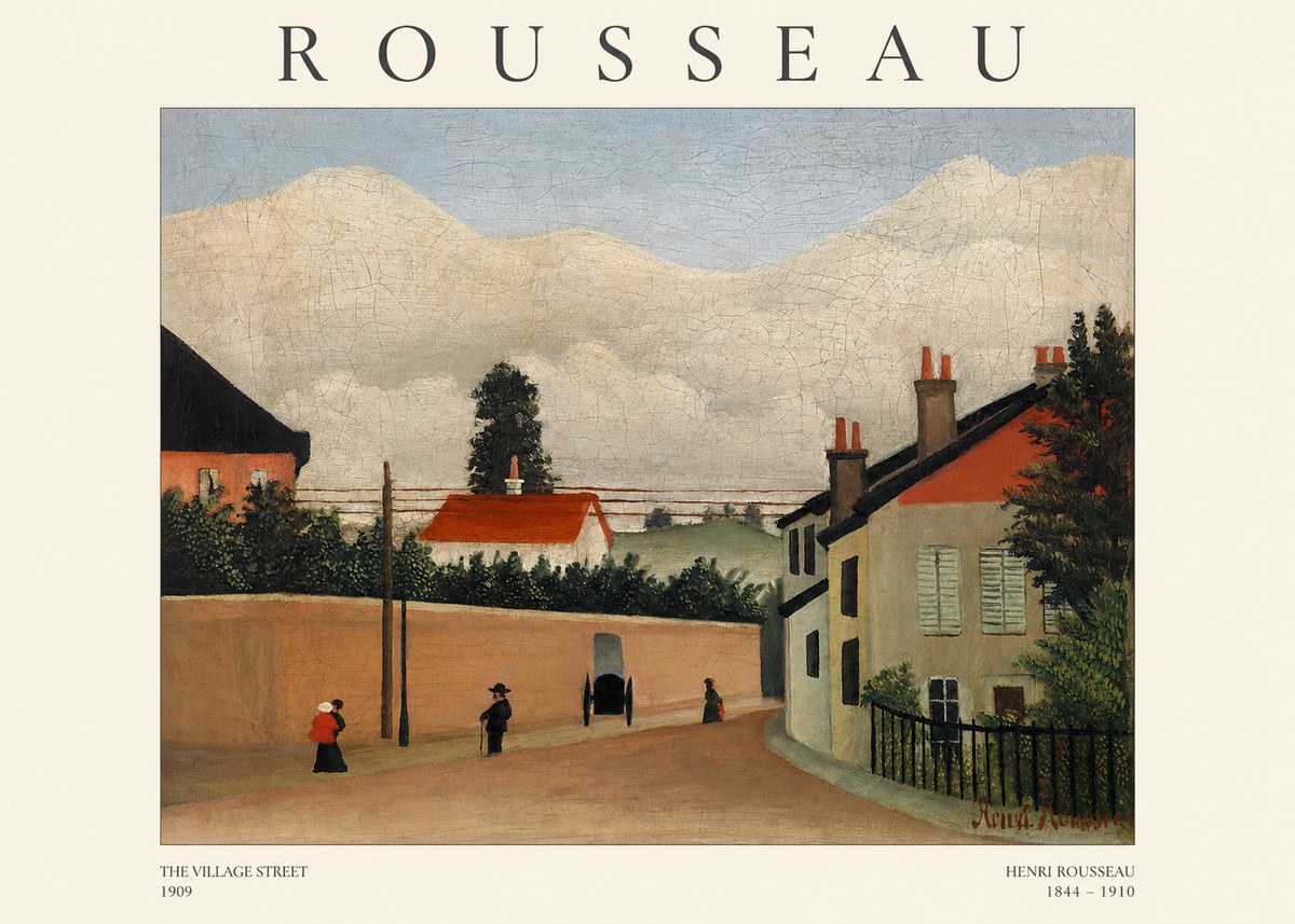 Rousseau The Village Street No1 - Póster